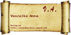Veszelka Anna névjegykártya