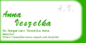 anna veszelka business card